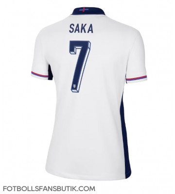 England Bukayo Saka #7 Replika Hemmatröja Damer EM 2024 Kortärmad